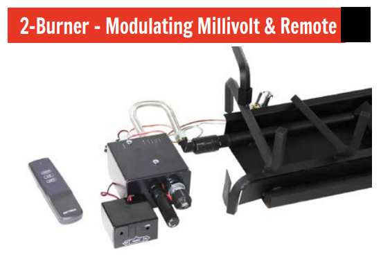 Assembled 2 Burner w/ Modulating Millivolt System
